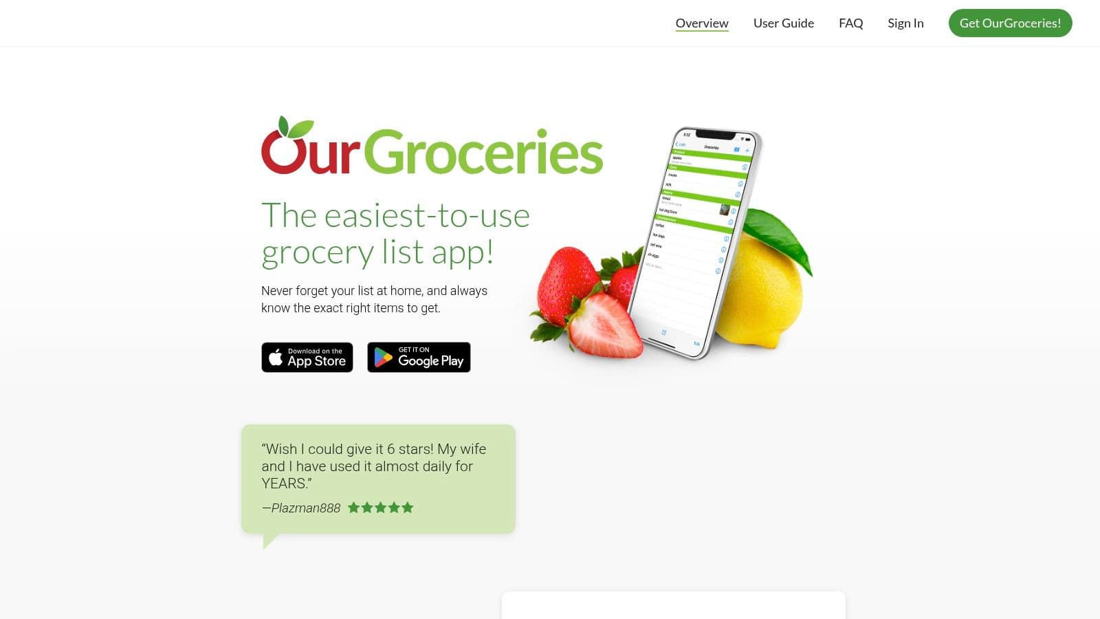 Smart Grocery Shopping List App (OurGroceries)