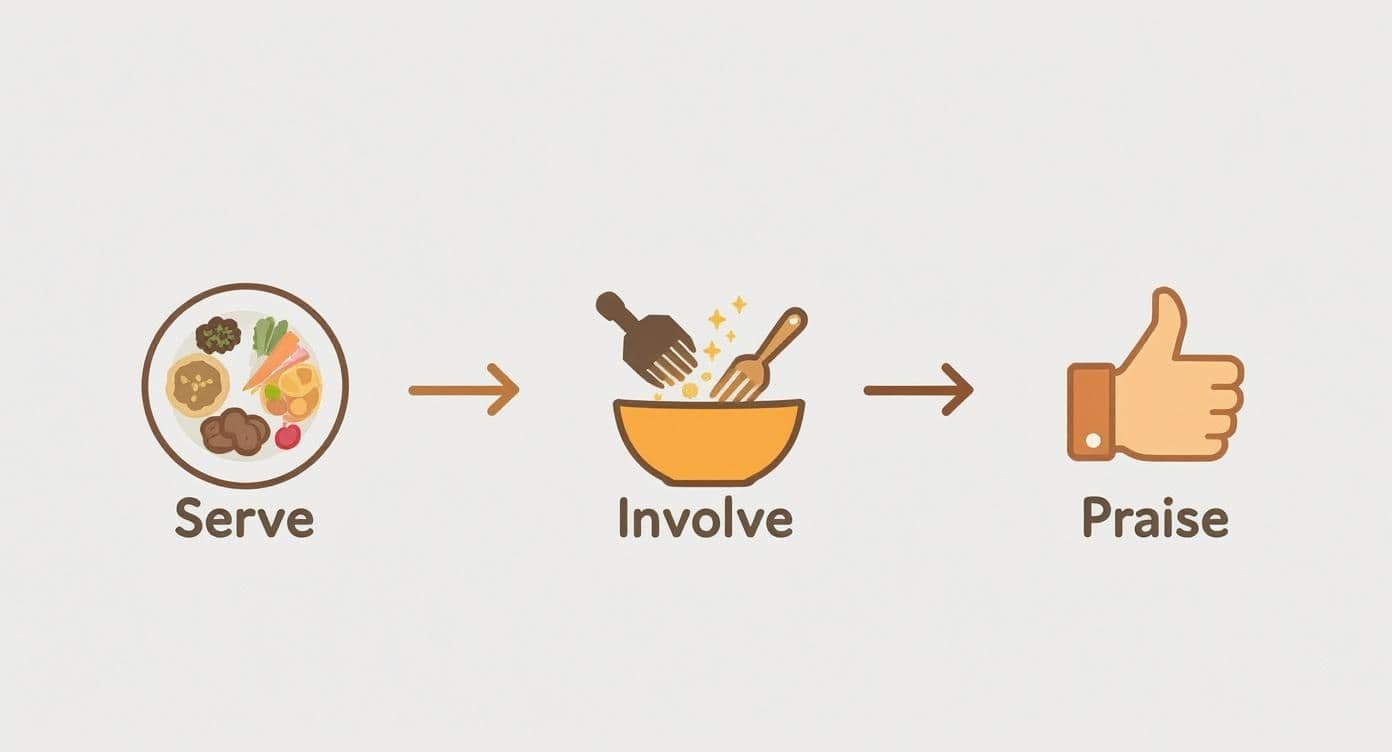 Infographic about how to get kids to eat healthy