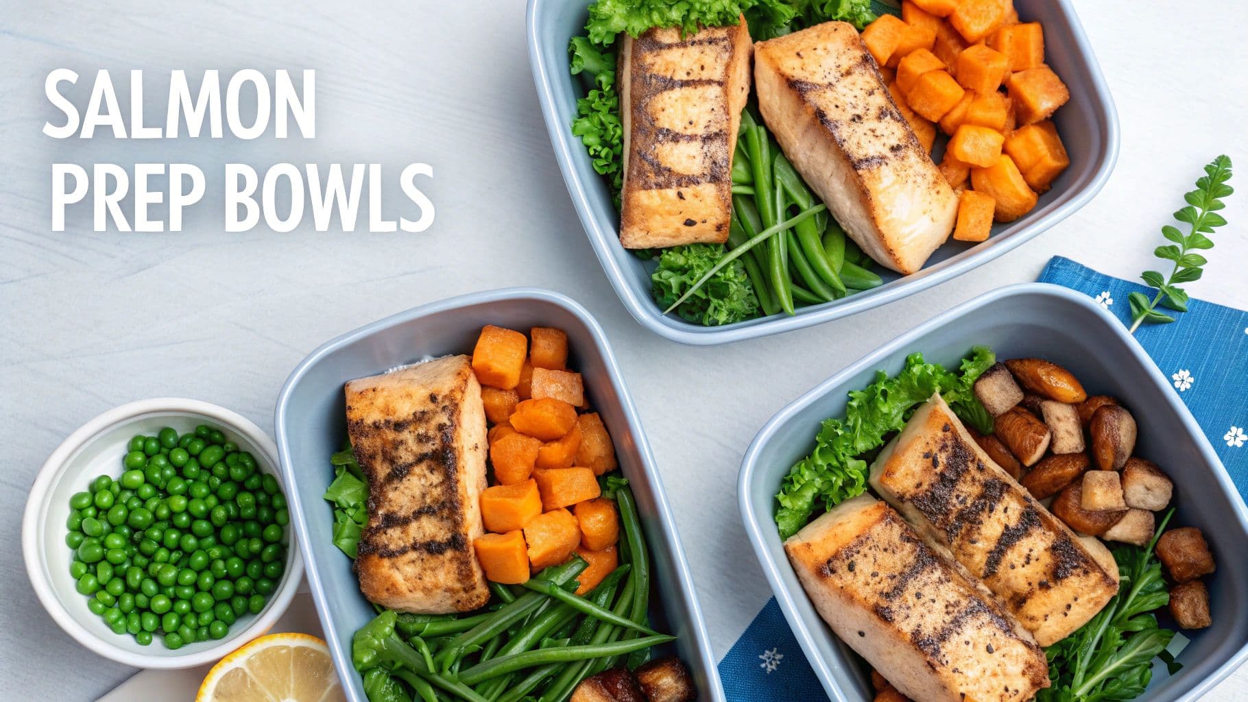 Salmon and Sweet Potato Meal Prep Bowls
