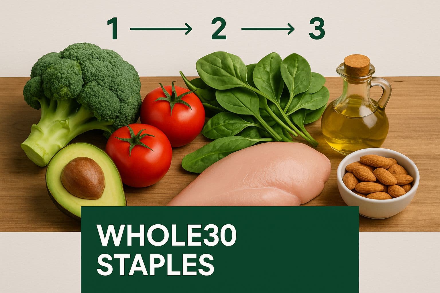 Infographic about meal prep for whole 30