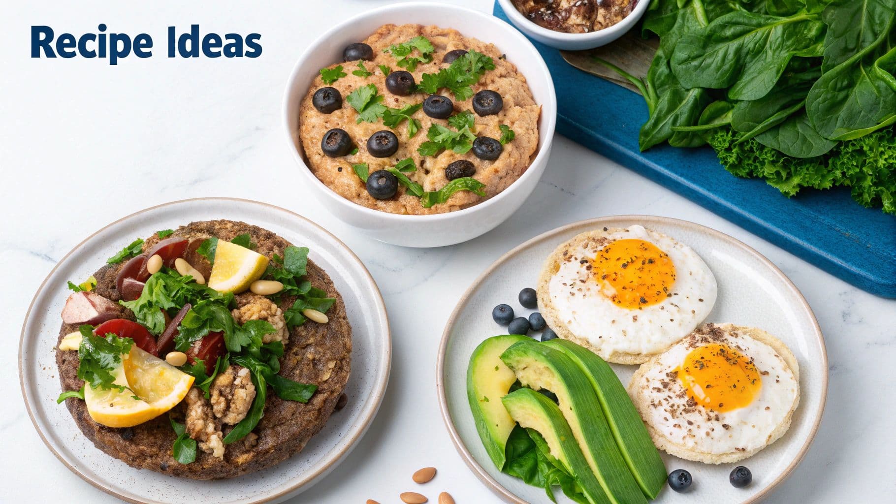A person happily assembling a meal from various pre-prepped components in glass containers, with roasted vegetables, quinoa, and chicken visible.