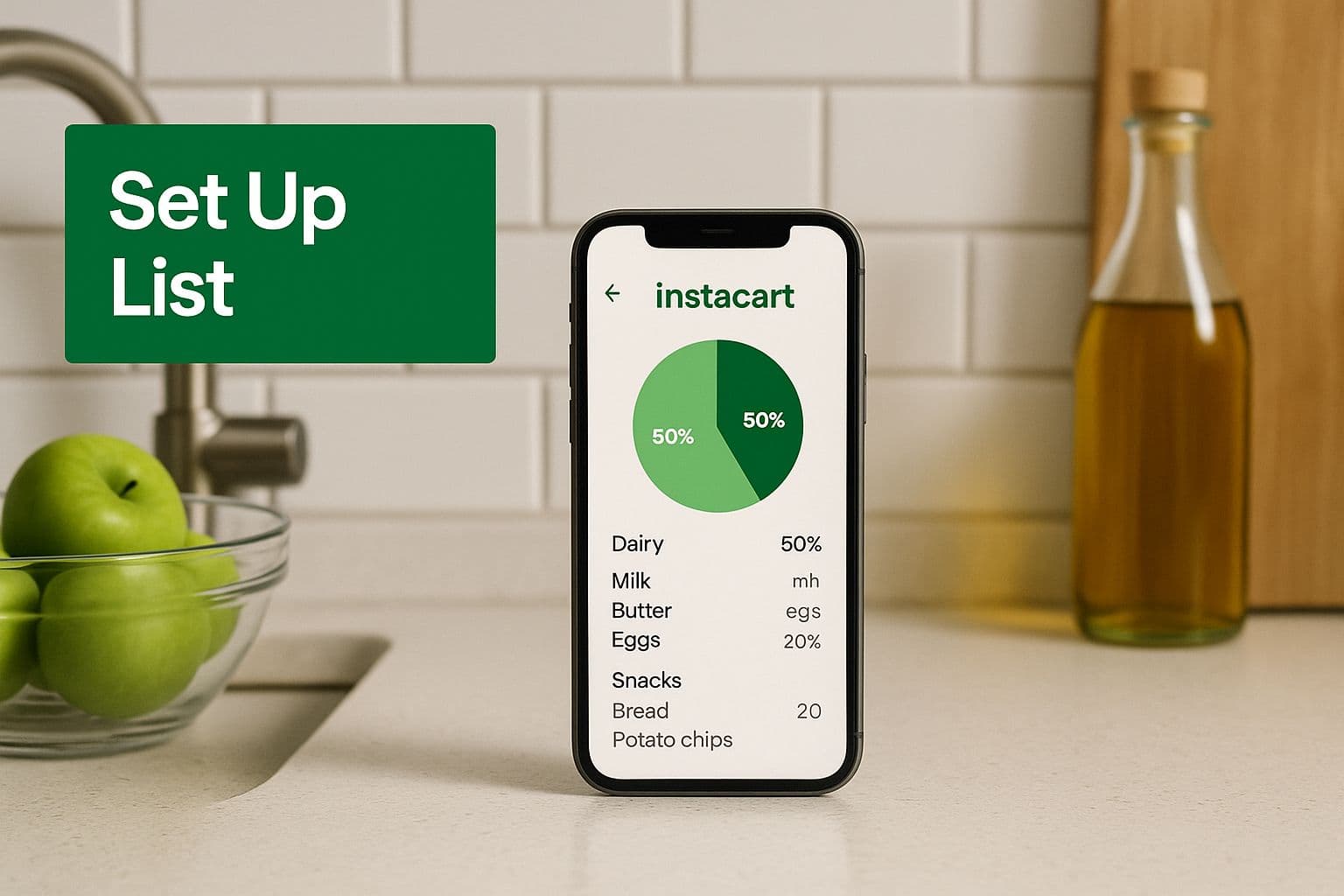 Infographic about instacart shopping list