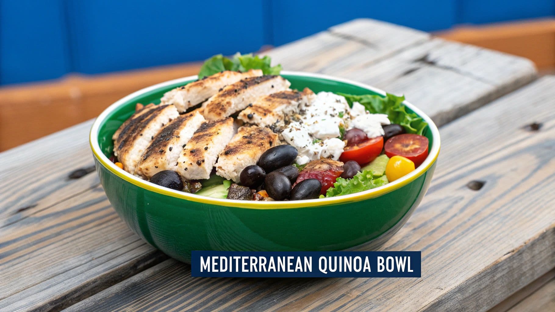 Mediterranean Quinoa Bowl with Grilled Chicken