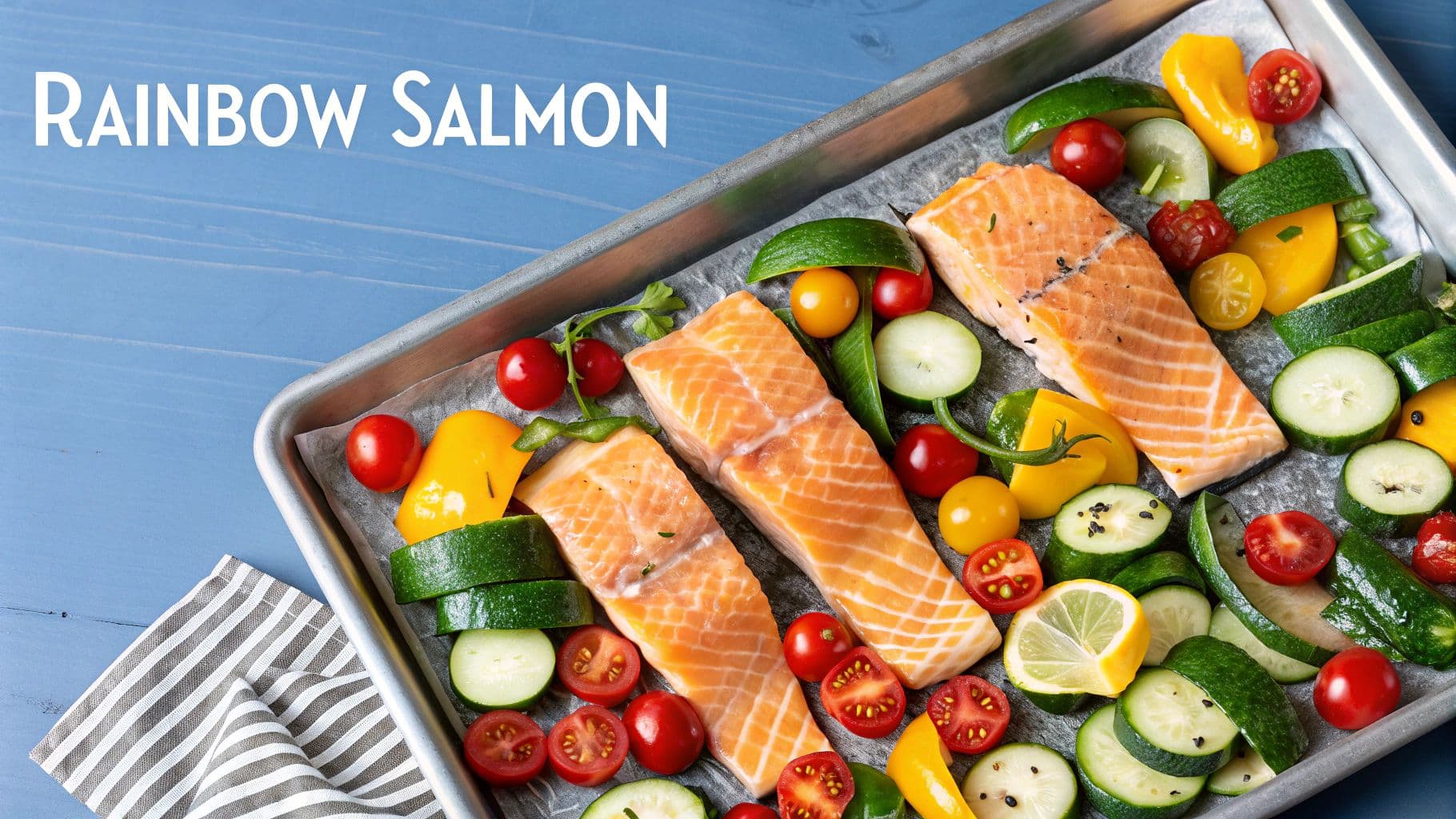 Sheet Pan Salmon with Roasted Rainbow Vegetables