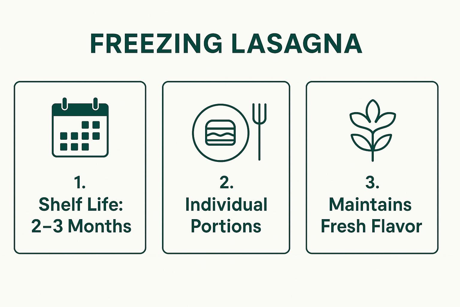 Infographic showing key data about Lasagna